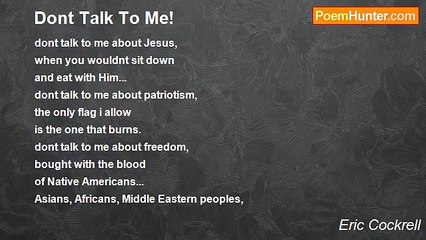 Eric Cockrell - Dont Talk To Me!