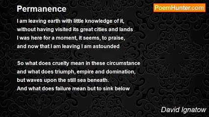 David Ignatow - Permanence