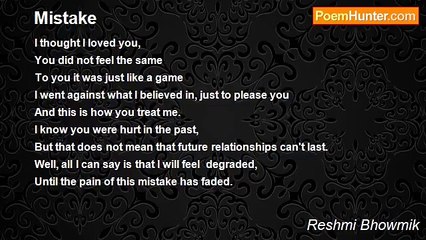 Reshmi Bhowmik - Mistake