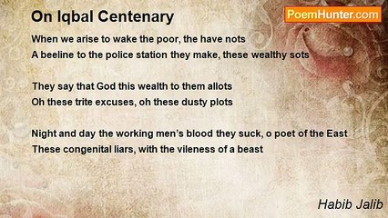 Habib Jalib - On Iqbal Centenary