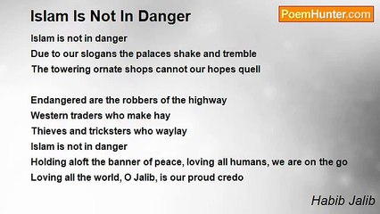 Habib Jalib - Islam Is Not In Danger
