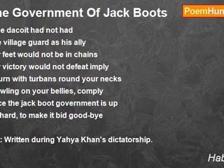 Habib Jalib - The Government Of Jack Boots