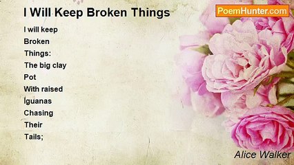 Alice Walker - I Will Keep Broken Things
