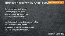 Rachel Loveday - Birthday Poem For My Angel Baby
