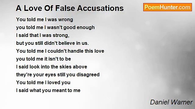 Daniel Warner - A Love Of False Accusations