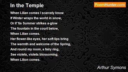 Arthur Symons - In the Temple