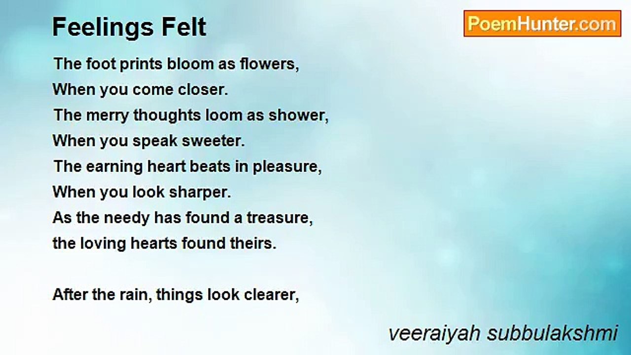 veeraiyah subbulakshmi - Feelings Felt