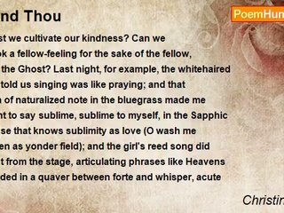 Christina Pugh - I and Thou