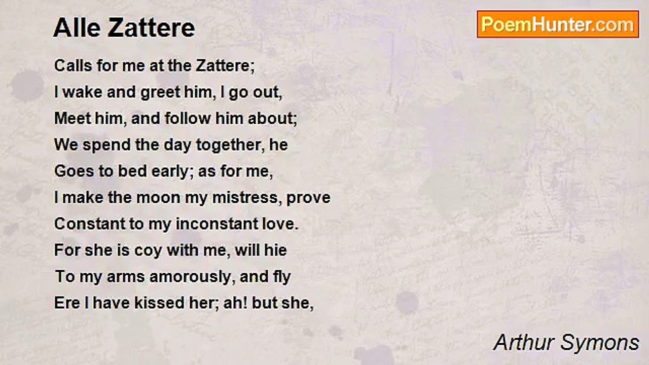 Arthur Symons - Alle Zattere