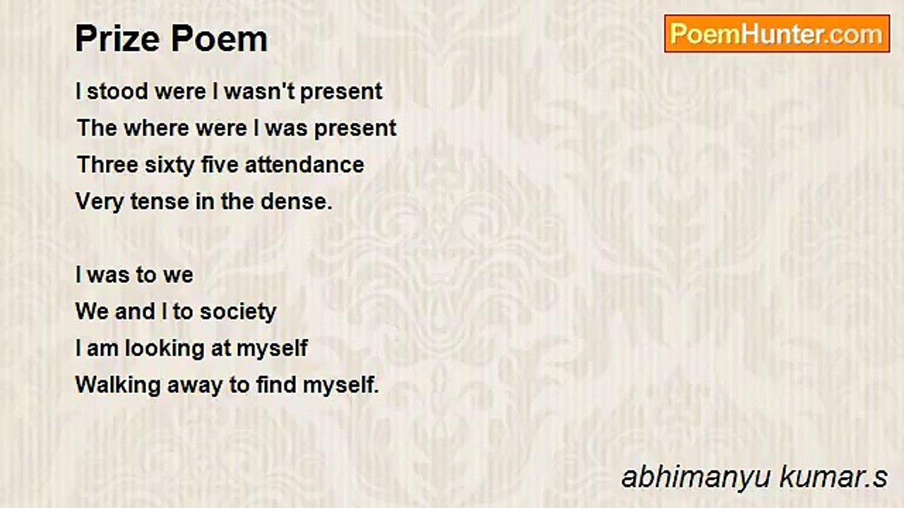 abhimanyu kumar.s - Prize Poem