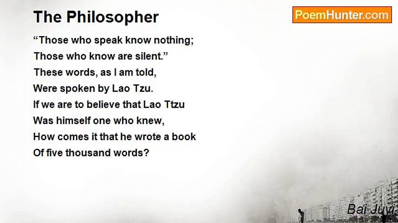 Bai Juyi - The Philosopher