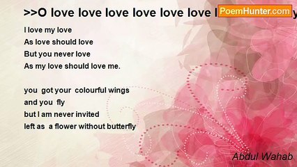 Abdul Wahab's Ode to Unrequited Love 💔