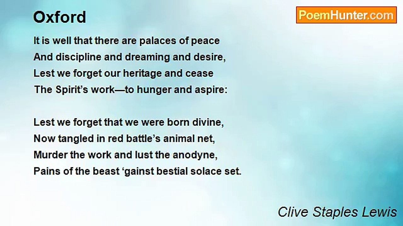 Clive Staples Lewis - Oxford