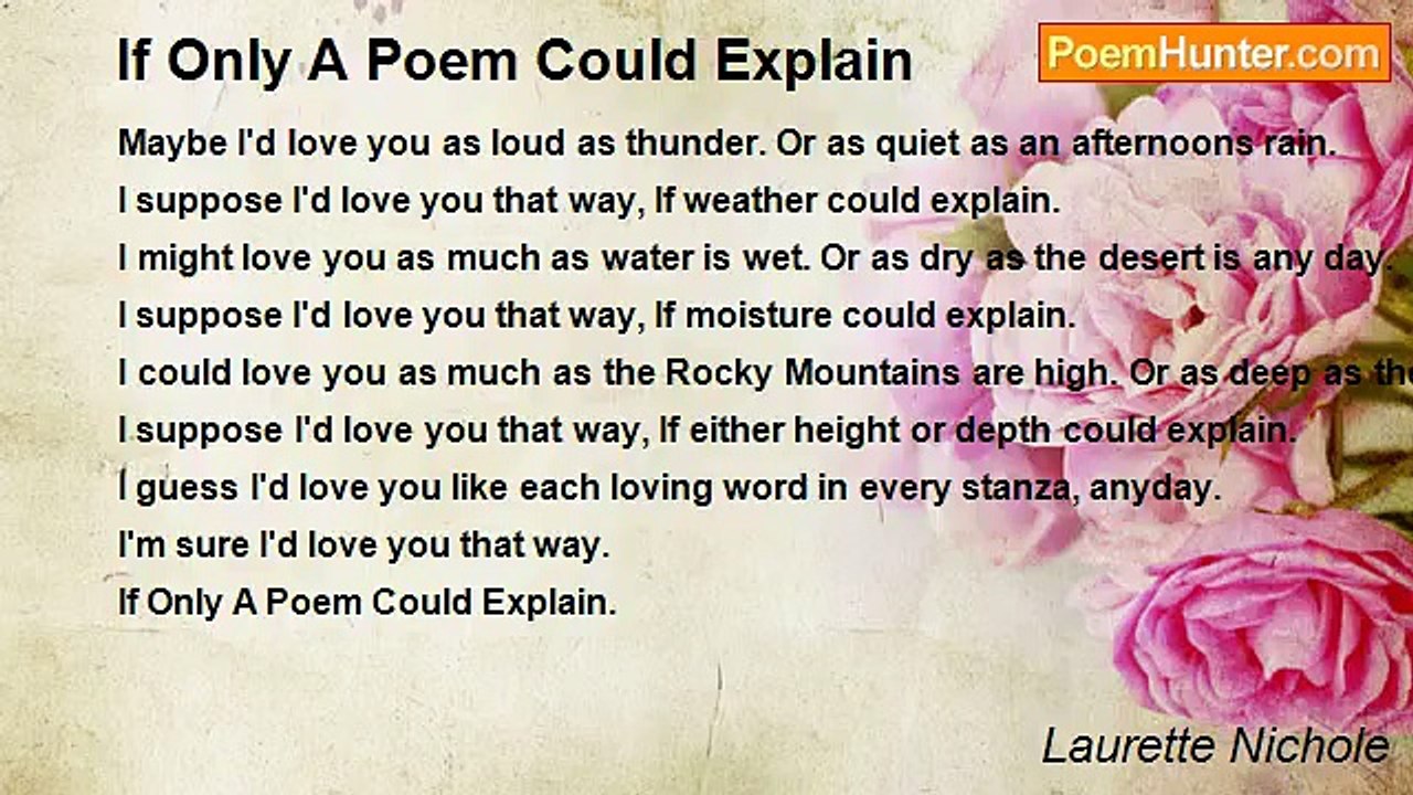 Laurette Nichole - If Only A Poem Could Explain