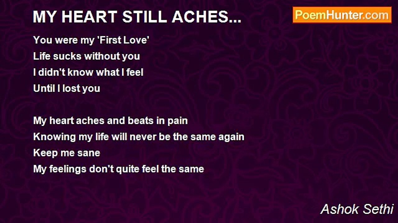Ashok Sethi - MY HEART STILL ACHES...