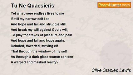 Clive Staples Lewis - Tu Ne Quaesieris