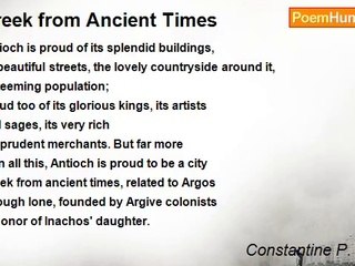 Constantine P. Cavafy - Greek from Ancient Times