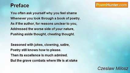 Czeslaw Milosz - Preface