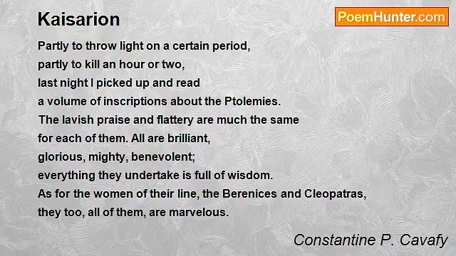 Constantine P. Cavafy - Kaisarion
