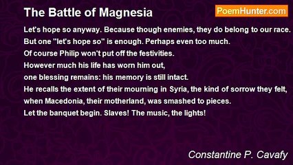 Constantine P. Cavafy - The Battle of Magnesia