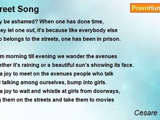 Cesare Pavese - Street Song