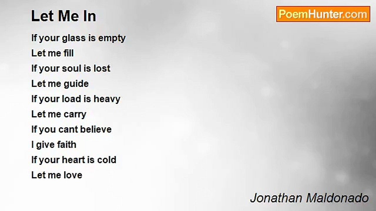 Jonathan Maldonado - Let Me In