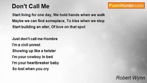 Robert Wynn - Don't Call Me