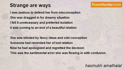 hasmukh amathalal - Strange are ways