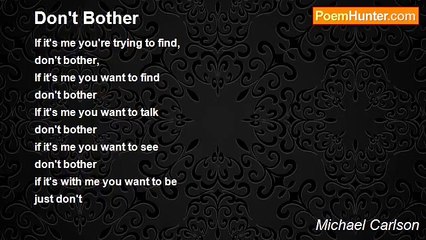 Michael Carlson - Don't Bother