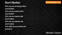 Michael Carlson - Don't Bother