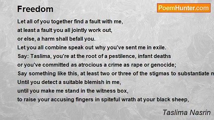 Taslima Nasrin - Freedom