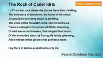 Felicia Dorothea Hemans - The Rock of Cader Idris