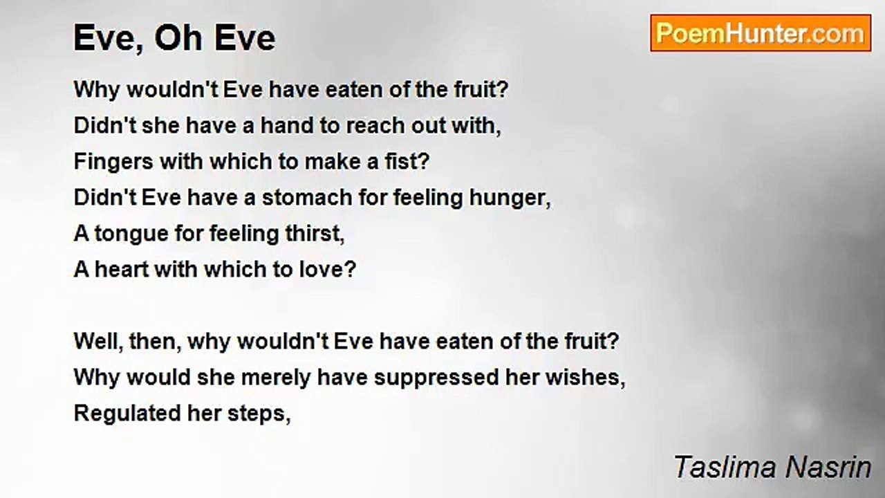 Taslima Nasrin - Eve, Oh Eve
