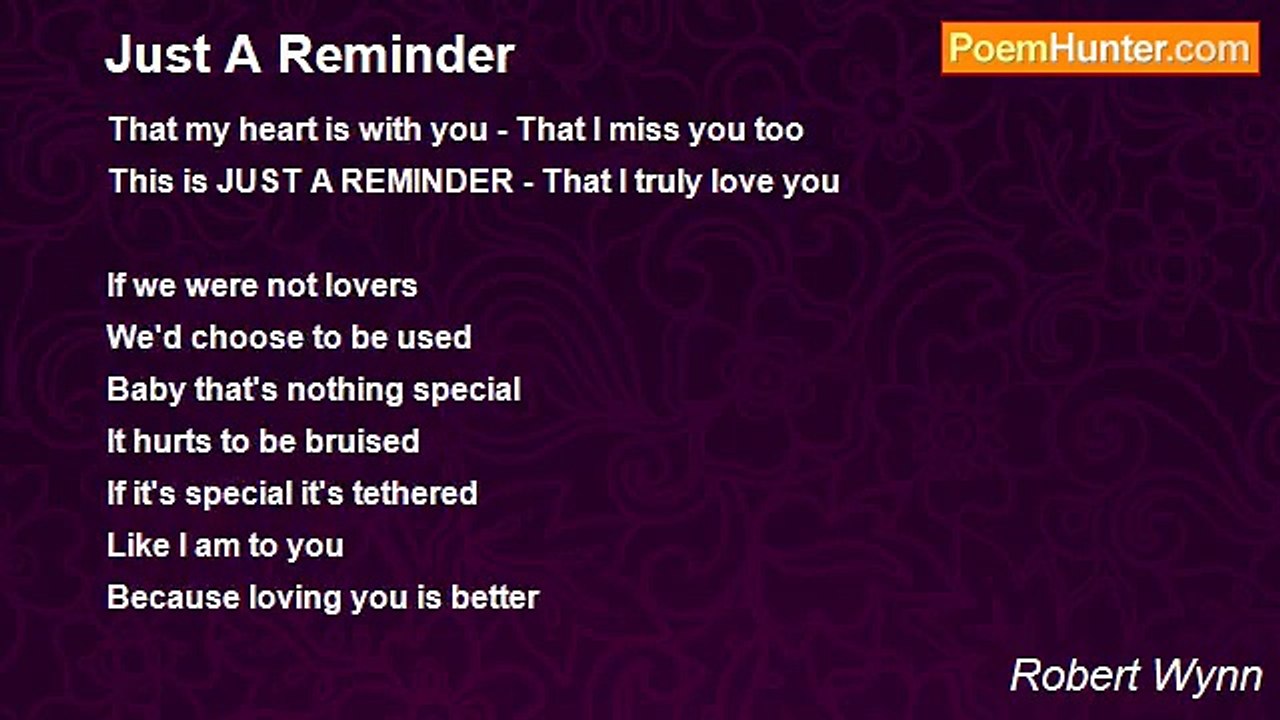 Robert Wynn - Just A Reminder