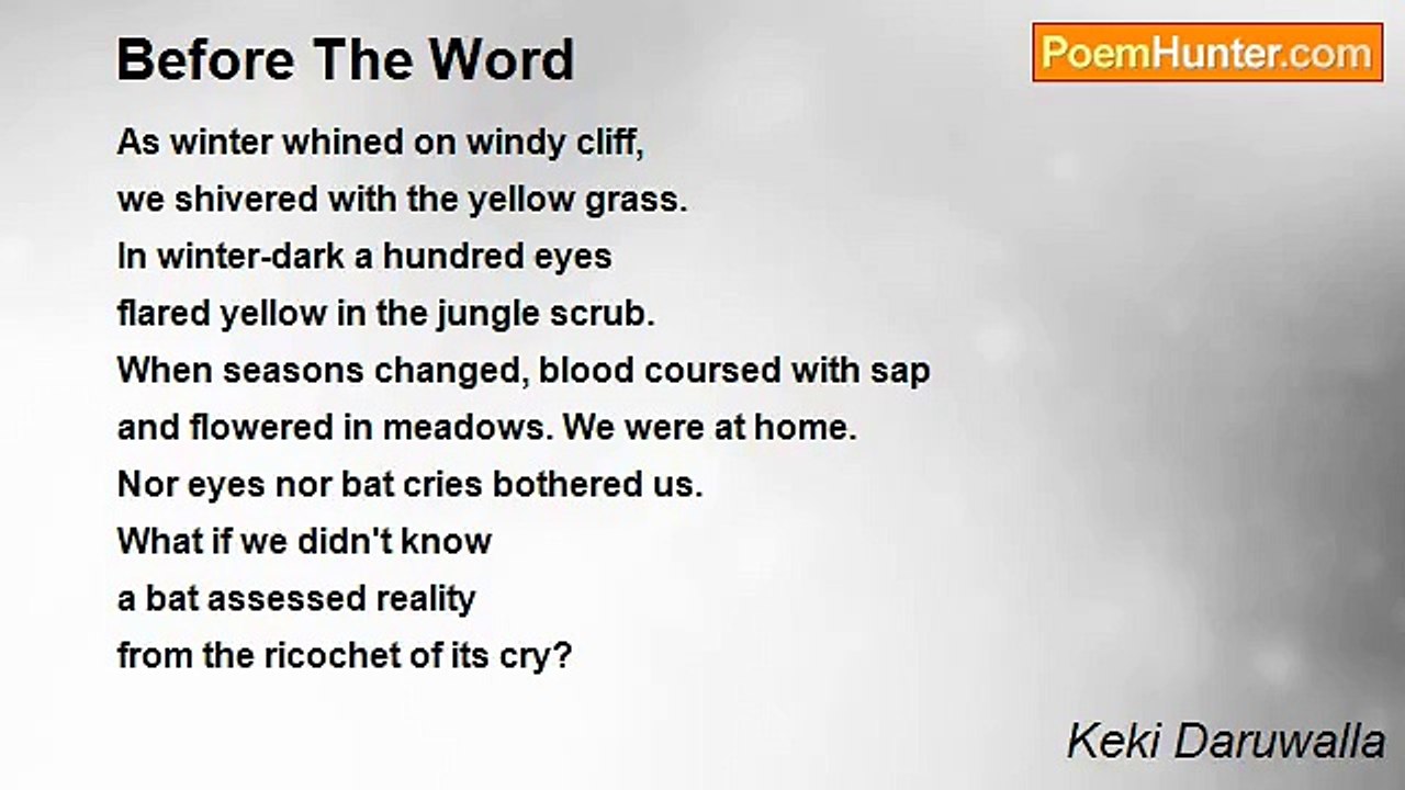 Keki Daruwalla - Before The Word