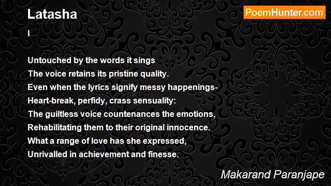 Makarand Paranjape - Latasha