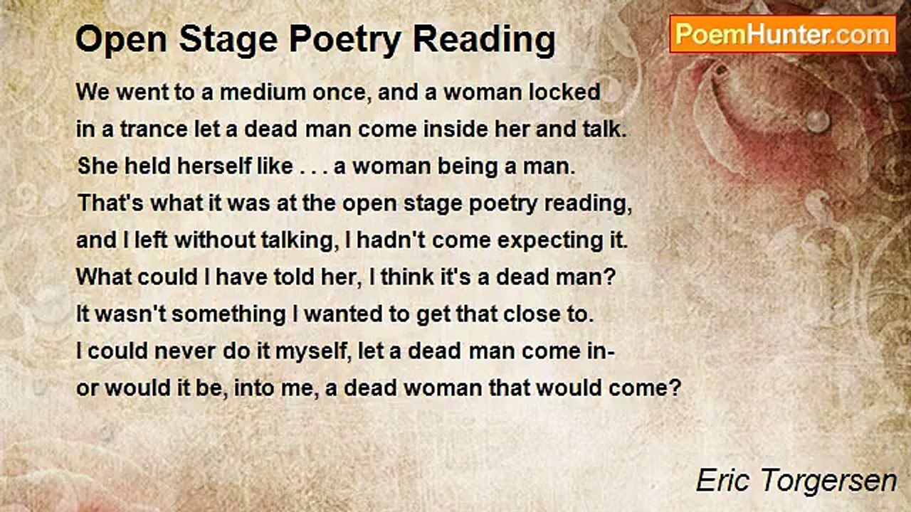 Eric Torgersen - Open Stage Poetry Reading