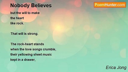 Erica Jong - Nobody Believes