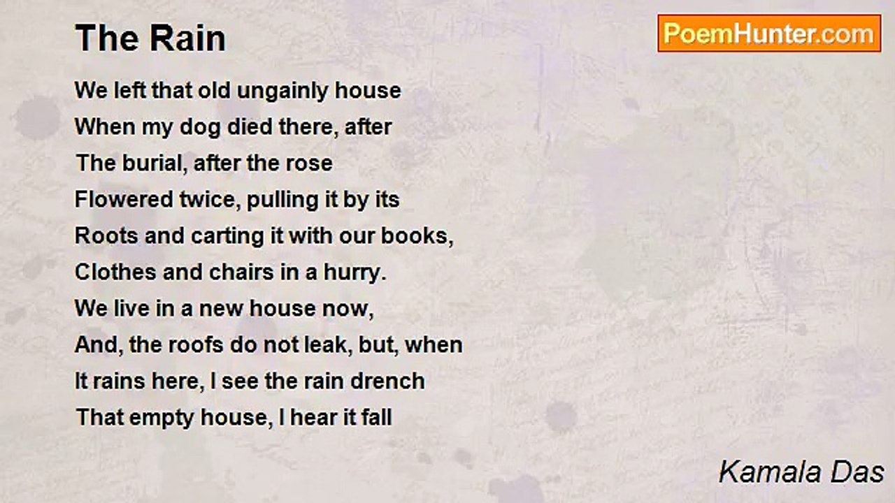 Kamala Das - The Rain