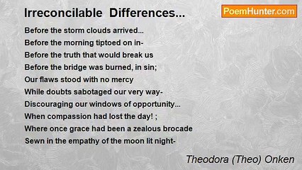 Theodora (Theo) Onken - Irreconcilable  Differences...