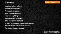 Poetic Philosopher - Lioness