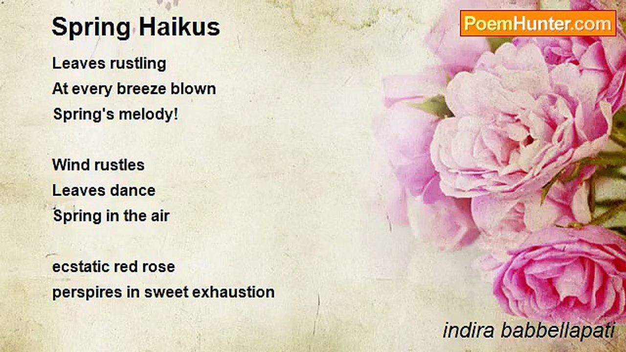 indira babbellapati - Spring Haikus