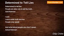 Dilip Chitre - Determined to Tell Lies