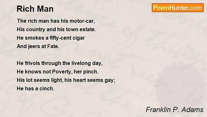 Franklin P. Adams - Rich Man