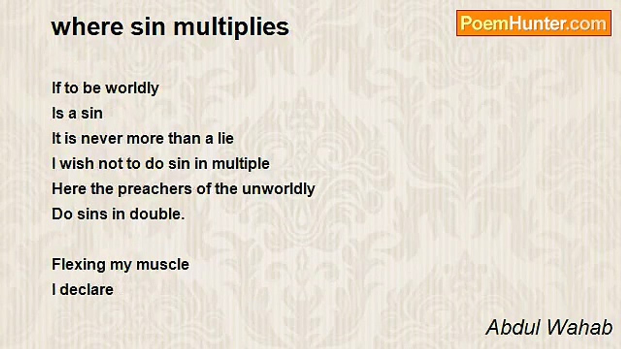 Abdul Wahab - where sin multiplies