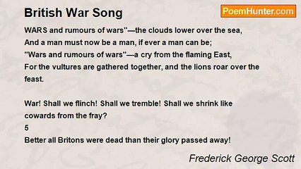 Frederick George Scott - British War Song