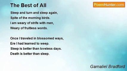 Gamaliel Bradford - The Best of All