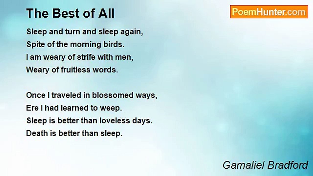 Gamaliel Bradford - The Best of All