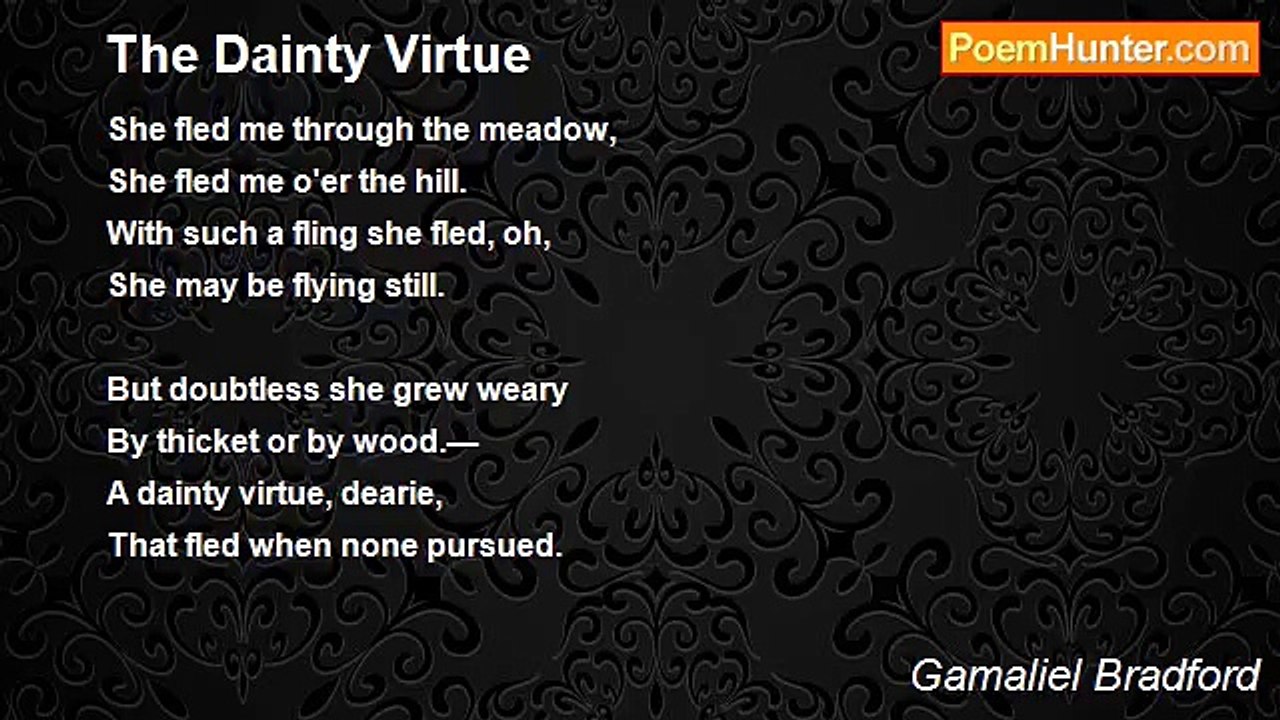 Gamaliel Bradford - The Dainty Virtue