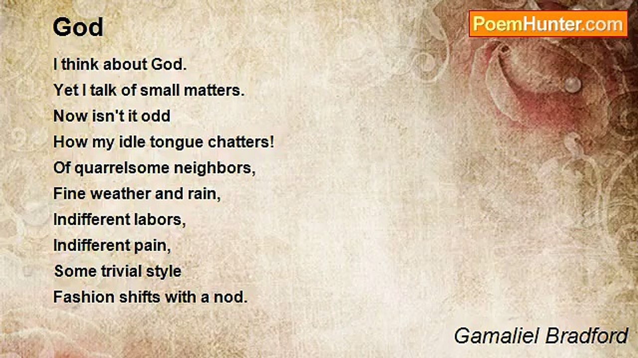 Gamaliel Bradford - God